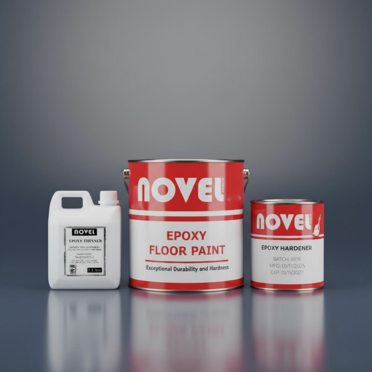 Epoxy Floor Paint-Red Oxide or Black with Hardener
